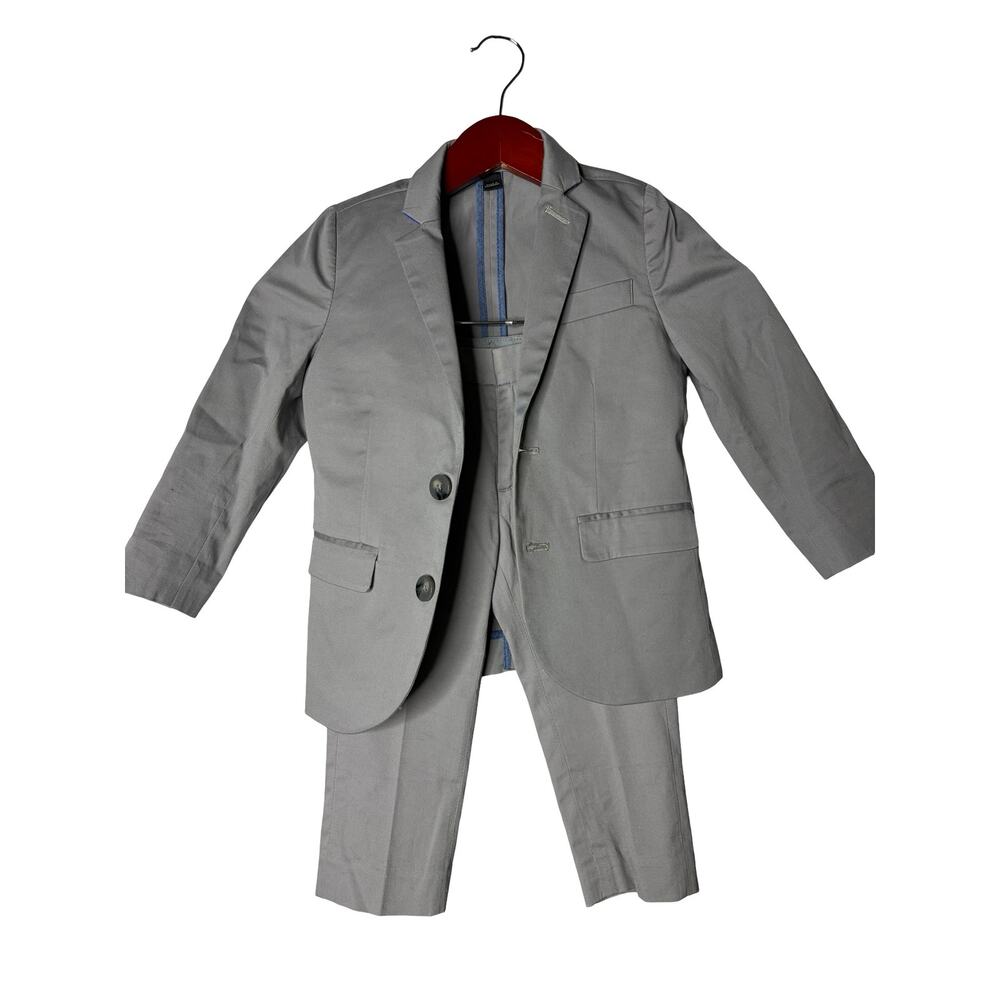 Crewcuts J.Crew boy grey Ludlow 2ps suit blazer sz 4T and pants sz 3T
